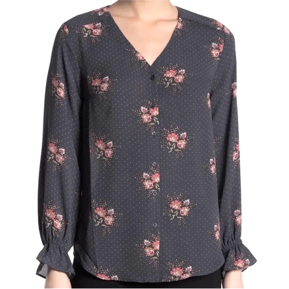 NWT T Tahiri soft flowy floral blouse